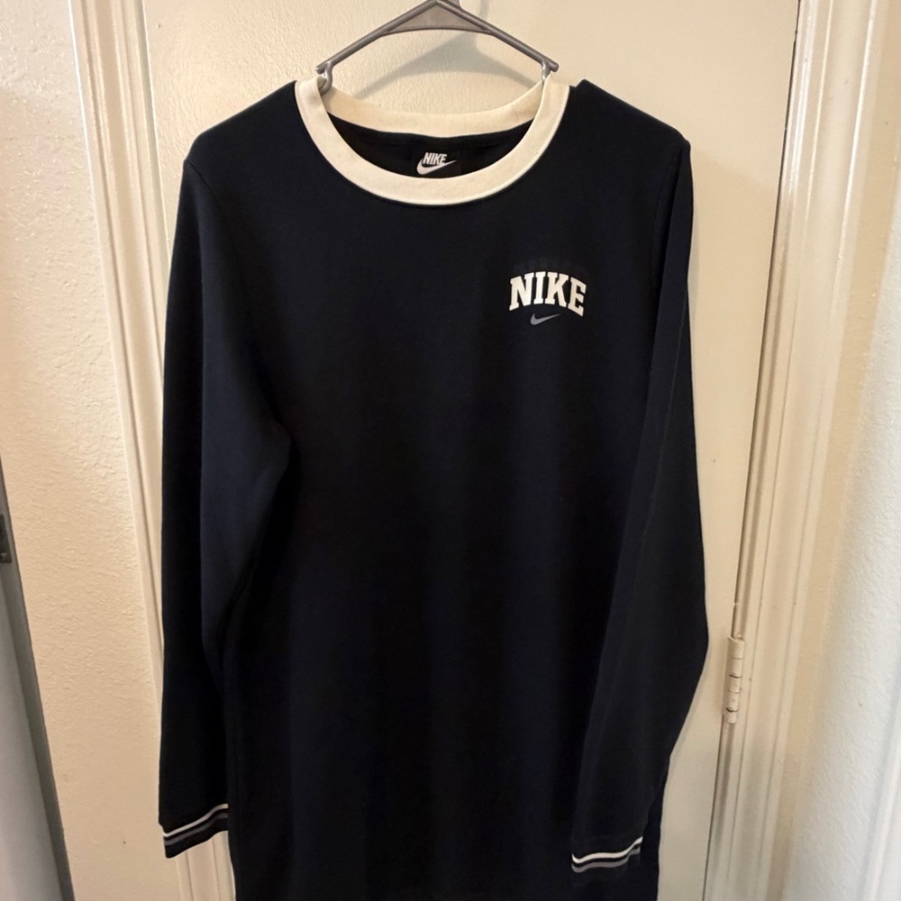 Nike Women’s Black and White Crewneck Sweater